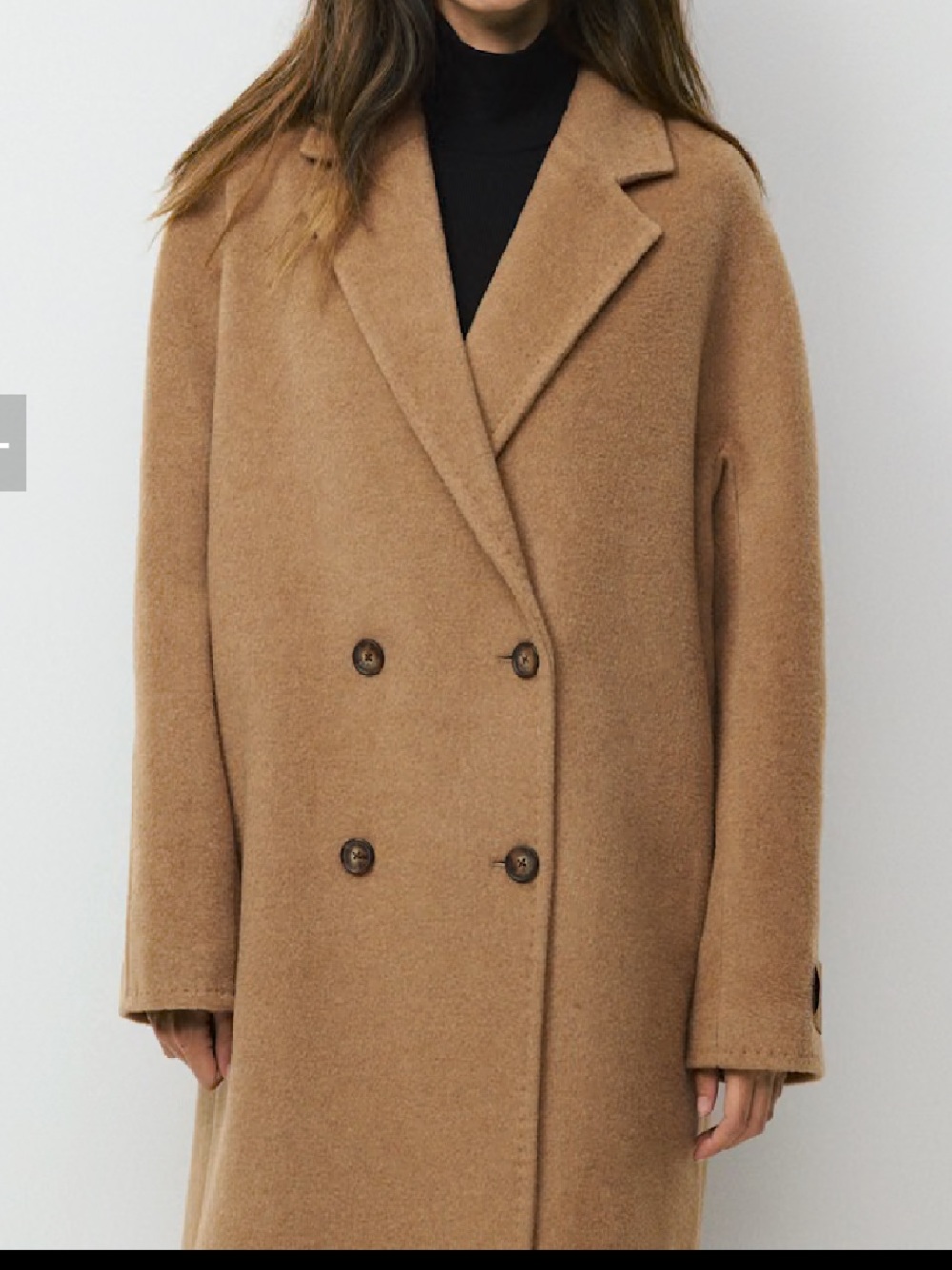 Aritzia - The Slouch Coat in Camel Wool